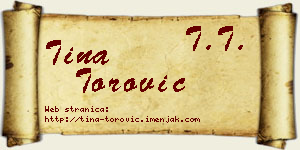 Tina Torović vizit kartica